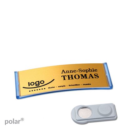Naambadges polar® alu-complete magneet smag® magneet | null | null | 64 x 22 mm