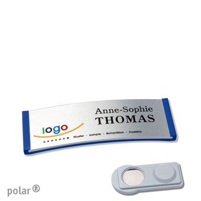 Naambadges polar® alu-complete magneet smag® magneet | null | null | 64 x 22 mm