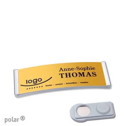 Naambadges polar® alu-complete magneet smag® magneet | null | null | 64 x 22 mm