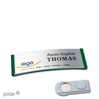 Naambadges polar® alu-complete magneet smag® magneet | null | null | 64 x 22 mm