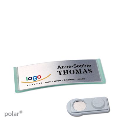 Naambadges polar® alu-complete magneet smag® magneet | null | null | 64 x 22 mm