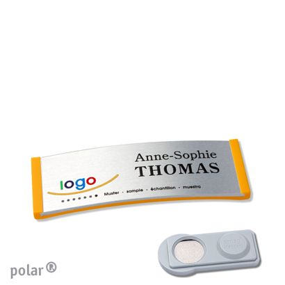 Naambadges polar® alu-complete magneet smag® magneet | null | null | 64 x 22 mm