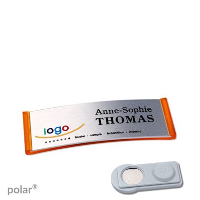 Naambadges polar® alu-complete magneet smag® magneet | null | null | 64 x 22 mm