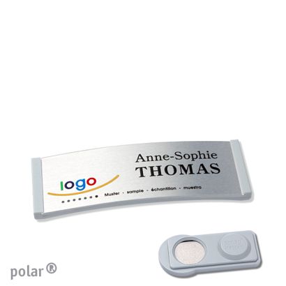 Naambadges polar® alu-complete magneet smag® magneet | null | null | 64 x 22 mm