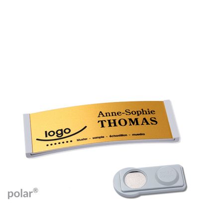 Naambadges polar® alu-complete magneet smag® magneet | null | null | 64 x 22 mm