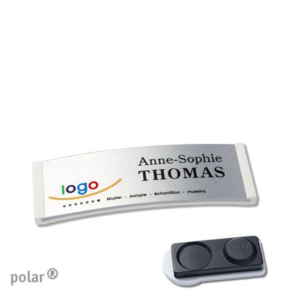 Naambadges polar® alu-complete magneet smag® magneet, extra sterk | null | null | 64 x 22 mm