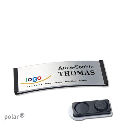 Naambadges polar® alu-complete magneet smag® magneet, extra sterk | null | null | 64 x 22 mm