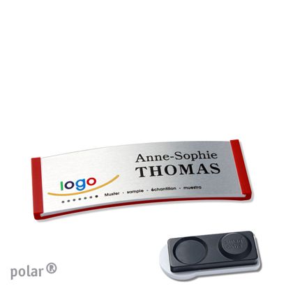 Naambadges polar® alu-complete magneet smag® magneet, extra sterk | null | null | 64 x 22 mm