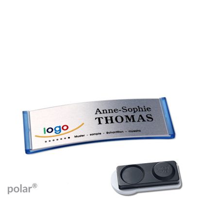 Naambadges polar® alu-complete magneet smag® magneet, extra sterk | null | null | 64 x 22 mm