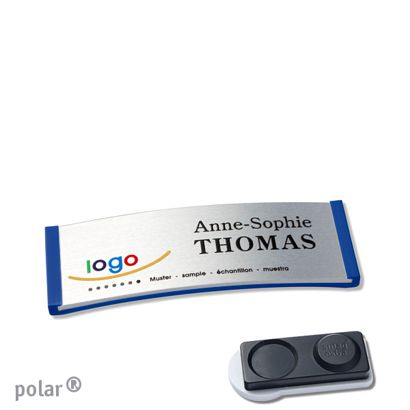 Naambadges polar® alu-complete magneet smag® magneet, extra sterk | null | null | 64 x 22 mm