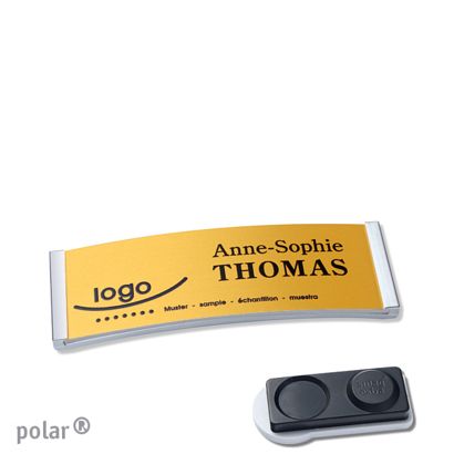 Naambadges polar® alu-complete magneet smag® magneet, extra sterk | null | null | 64 x 22 mm