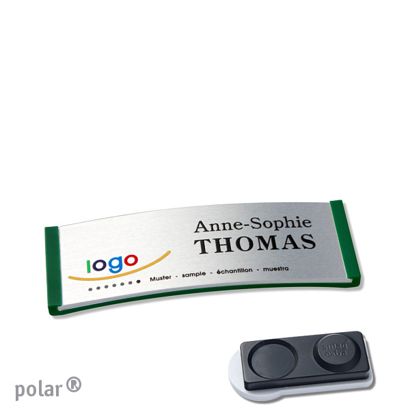 Naambadges polar® alu-complete magneet smag® magneet, extra sterk | null | null | 64 x 22 mm