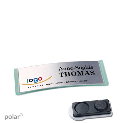 Naambadges polar® alu-complete magneet smag® magneet, extra sterk | null | null | 64 x 22 mm