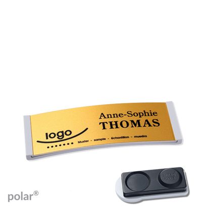 Naambadges polar® alu-complete magneet smag® magneet, extra sterk | null | null | 64 x 22 mm