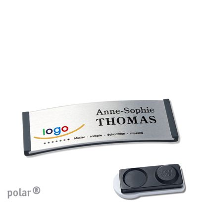 Naambadges polar® alu-complete magneet smag® magneet, extra sterk | null | null | 64 x 22 mm