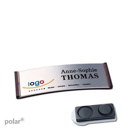 Naambadges polar® alu-complete magneet smag® magneet, extra sterk | null | null | 64 x 22 mm