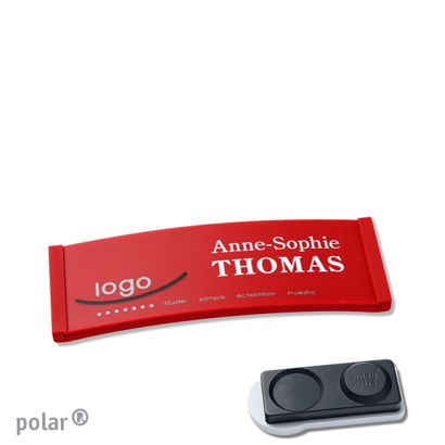 Naambadges polar® color-complete magneet smag® magneet, extra sterk | null | 64 x 22 mm
