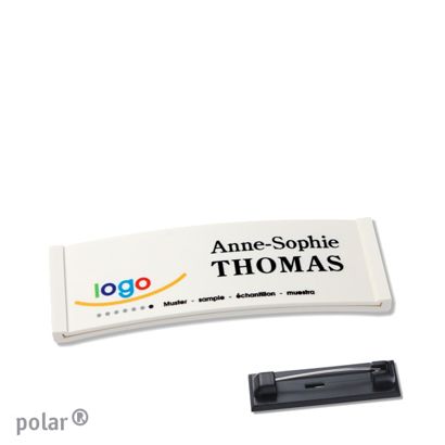 Naambadges polar® color-complete magneet Roestvrij stalen pin | null | 64 x 22 mm