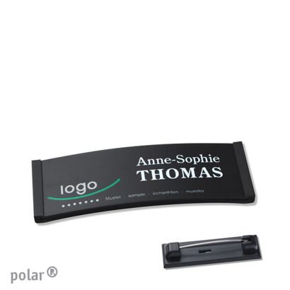 Naambadges polar® color-complete magneet Roestvrij stalen pin | null | 64 x 22 mm