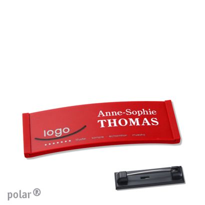 Naambadges polar® color-complete magneet Roestvrij stalen pin | null | 64 x 22 mm