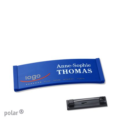 Naambadges polar® color-complete magneet Roestvrij stalen pin | null | 64 x 22 mm