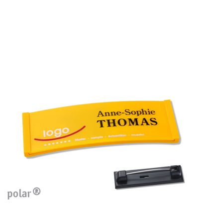 Naambadges polar® color-complete magneet Roestvrij stalen pin | null | 64 x 22 mm