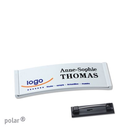 Naambadges polar® color-complete magneet Roestvrij stalen pin | null | 64 x 22 mm