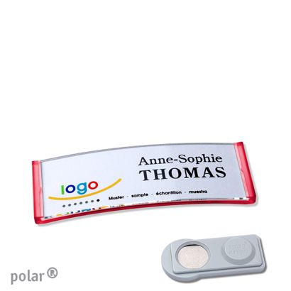 Naambadges polar® quick-print magneet smag® magneet | null | 64 x 22 mm