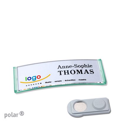 Naambadges polar® quick-print magneet smag® magneet | null | 64 x 22 mm