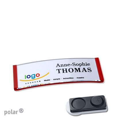 Naambadges polar® quick-print magneet smag® magneet, extra sterk | null | 64 x 22 mm