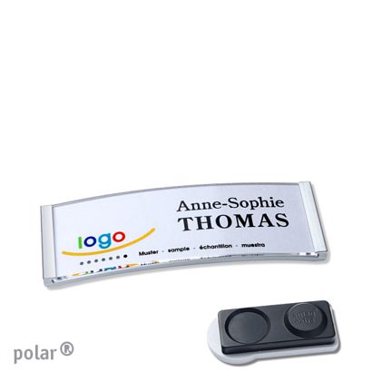 Naambadges polar® quick-print magneet smag® magneet, extra sterk | null | 64 x 22 mm