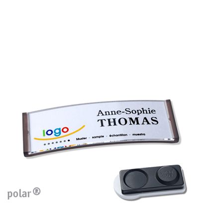 Naambadges polar® quick-print magneet smag® magneet, extra sterk | null | 64 x 22 mm
