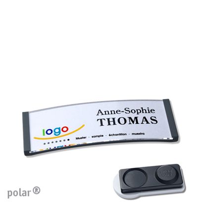 Naambadges polar® quick-print magneet smag® magneet, extra sterk | null | 64 x 22 mm