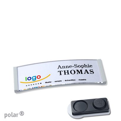 Naambadges polar® quick-print magneet smag® magneet, extra sterk | null | 64 x 22 mm