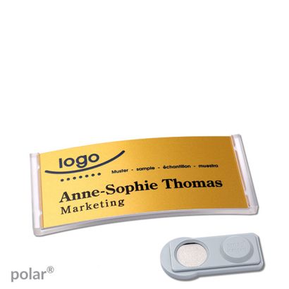 Naambadges polar® alu-complete magneet smag® magneet | null | null | 65 x 30 mm
