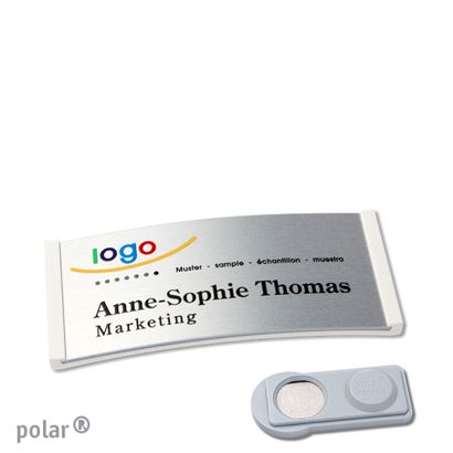 Naambadges polar® alu-complete magneet smag® magneet | null | null | 65 x 30 mm