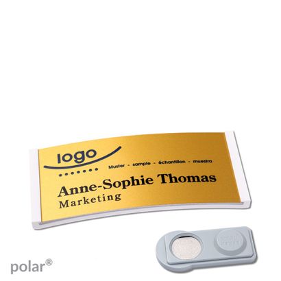 Naambadges polar® alu-complete magneet smag® magneet | null | null | 65 x 30 mm