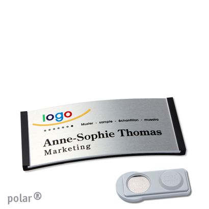Naambadges polar® alu-complete magneet smag® magneet | null | null | 65 x 30 mm