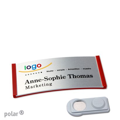 Naambadges polar® alu-complete magneet smag® magneet | null | null | 65 x 30 mm