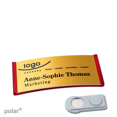 Naambadges polar® alu-complete magneet smag® magneet | null | null | 65 x 30 mm