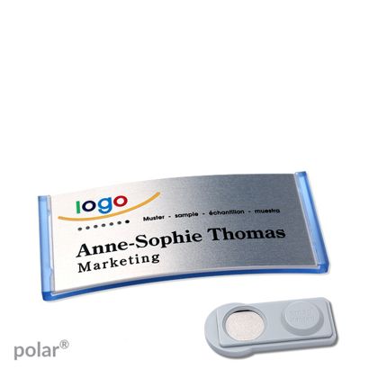 Naambadges polar® alu-complete magneet smag® magneet | null | null | 65 x 30 mm