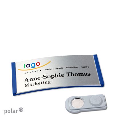 Naambadges polar® alu-complete magneet smag® magneet | null | null | 65 x 30 mm