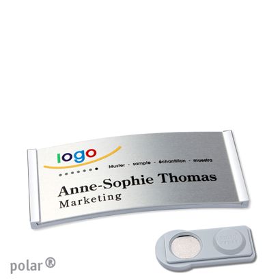 Naambadges polar® alu-complete magneet smag® magneet | null | null | 65 x 30 mm