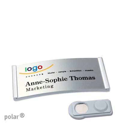 Naambadges polar® alu-complete magneet smag® magneet | null | null | 65 x 30 mm