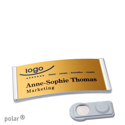 Naambadges polar® alu-complete magneet smag® magneet | null | null | 65 x 30 mm