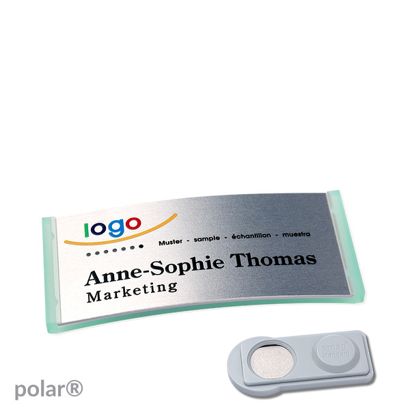 Naambadges polar® alu-complete magneet smag® magneet | null | null | 65 x 30 mm