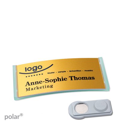 Naambadges polar® alu-complete magneet smag® magneet | null | null | 65 x 30 mm
