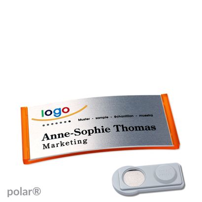 Naambadges polar® alu-complete magneet smag® magneet | null | null | 65 x 30 mm