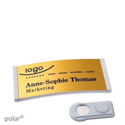 Naambadges polar® alu-complete magneet smag® magneet | null | null | 65 x 30 mm