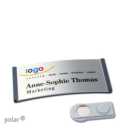Naambadges polar® alu-complete magneet smag® magneet | null | null | 65 x 30 mm